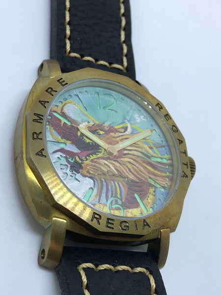 Hand painted Dragon REGIA Timepieces