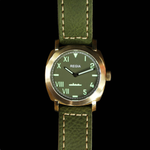 R104 /Army Green - Cali dial (NEW plain bezel) (free shipping)