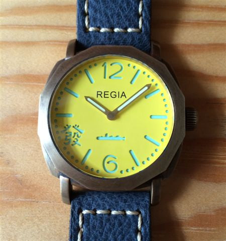 R106 /Flare Yellow  - Number dial (plain bezel) (free shipping)