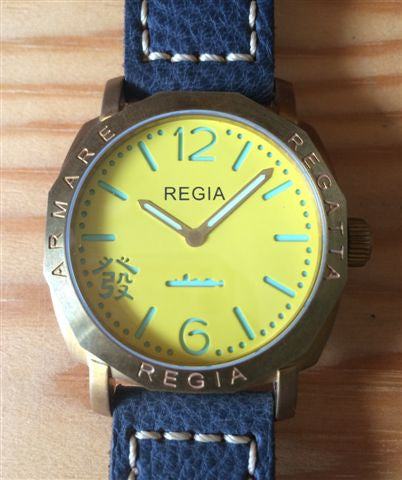 R105 /Flare Yellow  - Number dial (engraved bezel) (free shipping)