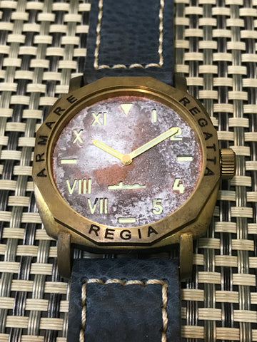 NEW ! R105 / Custom made patina dial - Cali dial (engrave bezel) (free shipping) (1 piece only)